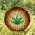 Multi-Lobed Cannabis Leaf Stained Glass Tiffany Style Mosaic Art Textured Glass Stained Glass Suncatcher - 1