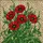 Red Poppies Tiffany Stained Glass Mosaic Flower Art with Lush Green Foliage & Buds Stained Glass Suncatcher - 5