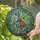 Sitting Chihuahua Dog Stained Glass Flowers Botanical Mosaic Intricate Tiffany Style Stained Glass Suncatcher - 2