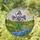Purple Iris Flowers Blue River Tiffany Stained Glass Golden Sun Jewel Tone Design Stained Glass Suncatcher - 1