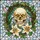 Realistic Human Skull Lilies Thorny Vines Stained Glass Mosaic Tiffany Style Decor Stained Glass Suncatcher - 5