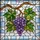 Deep Purple Grapes Stained Glass Vine Branch - Tiffany Style Mosaic Window Art Decor Stained Glass Suncatcher - 5