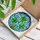 Stained Glass Four-Leaf Clover Design - Three Clovers Swirling Sky Water Mosaic Art Stained Glass Suncatcher - 3