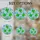 Stained Glass Four-Leaf Clover Design - Three Clovers Swirling Sky Water Mosaic Art Stained Glass Suncatcher - 4