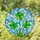 Stained Glass Four-Leaf Clover Design - Three Clovers Swirling Sky Water Mosaic Art Stained Glass Suncatcher - 1
