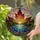 Maple Leaf Forest Lake Sunset Sunrise Stained Glass - Colorful Intricate Tiffany Style Mosaic Stained Glass Suncatcher - 2