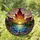 Maple Leaf Forest Lake Sunset Sunrise Stained Glass - Colorful Intricate Tiffany Style Mosaic Stained Glass Suncatcher - 1