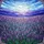 Tiffany Stained Glass Lavender Field Art - Purple Bloom & Blue Sky Window Decor Gift Stained Glass Suncatcher - 5