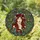 Highly Detailed Pensive Young Woman Floral Stained Glass Wreath - Secret Garden Mosaic Jewel Tones Stained Glass Suncatcher - 1