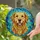 Golden Retriever Stained Glass Tiffany Style Dog Art - Jewel Tone Mosaic Home Decor Gift Stained Glass Suncatcher - 2