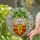 Cartoon Bunny Peeking Over Heart Carrot Stained Glass - Sunlit Tiffany Style Decor Stained Glass Suncatcher - 2