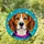 Beagle Dog Stained Glass Mosaic - Tri-Color Tiffany Style Dog Owner Gift Stained Glass Suncatcher - 1