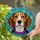 Beagle Dog Stained Glass Mosaic - Tri-Color Tiffany Style Dog Owner Gift Stained Glass Suncatcher - 2