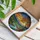 Autumn Tree Multi-Hued Leaves, Glowing Sunset Mountain River Landscape Scene Stained Glass Suncatcher - 3