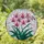 Stained Glass Orchid Flowers Pink Purple Fuchsia - Tiffany Style Mosaic Clear Glass Art Stained Glass Suncatcher - 1