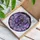 Stylized Stained Glass Bat Celestial Mosaic Tiffany Style Amethyst Jewel Purple Cabochons Stars Stained Glass Suncatcher - 3