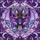 Stylized Stained Glass Bat Celestial Mosaic Tiffany Style Amethyst Jewel Purple Cabochons Stars Stained Glass Suncatcher - 5