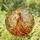 Fairy with Pumpkin, Bun Hair & Wings - Tiffany Stained Glass Autumn Foliage Decor Stained Glass Suncatcher - 1