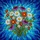 Large Daisy Flowers Stained Glass Tiffany Mosaic Blue Teal Orange Purple White Stained Glass Suncatcher - 5