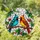 Cardinals Stained Glass Mosaic - Tiffany Art Bird Couple Berries Home Decor Gift Stained Glass Suncatcher - 1