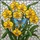 Blue Yellow Butterfly Orchid Lush Green Tiffany Stained Glass Mosaic Jewel Tones Stained Glass Suncatcher - 5