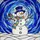 Cheerful Snowman Stained Glass Winter Sky Mosaic Home Decor - Holiday Christmas Season Gift Stained Glass Suncatcher - 5