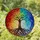 Tree of Life Stained Glass Mosaic Seasonal Colors Tiffany Style Jewel Tone Design Stained Glass Suncatcher - 1