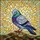 Tiffany Style Stained Glass Pigeon - Iridescent Jewel Tone Mosaic Bird Art Decoration Stained Glass Suncatcher - 5