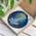 Tiffany Stained Glass Woman Underwater Mosaic Art with Sunbeams, Golden Fish, Bubbles Stained Glass Suncatcher - 3