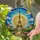 Eiffel Tower Parisian Cityscape Stained Glass - Glowing Tiffany Style Jewel Tones Decor Stained Glass Suncatcher - 2