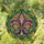 Fleur-de-lis Stained Glass Jewel Tones Edge-to-Edge Tiffany Festive Decor Stained Glass Suncatcher - 1