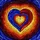 Intricate Stained Glass Heart Spiral Mosaic Tiffany-Style Jewel Tone Gradient Stained Glass Suncatcher - 5
