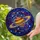 Tiffany Stained Glass Saturn Planet Rings Cosmic Mosaic Star Nebula Art Stained Glass Suncatcher - 2