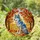 Majestic Wolf Stained Glass Autumn Forest Landscape - Glowing Tiffany Style Jewel Tones Stained Glass Suncatcher - 1