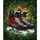 Hockey Skates DAVID Red Black - Jewel Tone Stained Glass Art Evergreen Fan Gift Stained Glass Suncatcher - 5