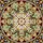 Symmetrical Floral Medallion Stained Glass Mosaic - Intricate Leaf Pattern Tiffany Style Art Stained Glass Suncatcher - 5