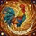 Majestic Rooster Crescent Moon Tiffany Style Stained Glass Celestial Art Stained Glass Suncatcher - 5