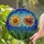 Dandelion Seed Heads Starburst Celestial Night Sky Golden Stars Stained Glass Mosaic Stained Glass Suncatcher - 2