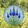 Blue Conical Blossom Spikes Tiffany Stained Glass, Green Leaves & Water Mosaic Art Stained Glass Suncatcher - 1