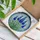 Blue Conical Blossom Spikes Tiffany Stained Glass, Green Leaves & Water Mosaic Art Stained Glass Suncatcher - 3