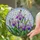 Purple Lavender Iris Flowers Orange Butterfly Tiffany Stained Glass Art - Home Decor Gift Stained Glass Suncatcher - 2