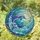 Glowing Tiffany Dolphin Ocean Stained Glass Art - Intricate Wave Sea Life Decor Stained Glass Suncatcher - 1