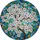 Gnarled Branch Cherry Blossom Stained Glass Art - White Pink Flowers Teal Mosaic Stained Glass Suncatcher - 5