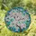 Gnarled Branch Cherry Blossom Stained Glass Art - White Pink Flowers Teal Mosaic Stained Glass Suncatcher - 1