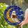 Ghost Reading Book Crescent Moon Night Sky Stained Glass Glowing Translucent Jewel Tones Stained Glass Suncatcher - 2