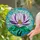 Purple Lavender Magnolia Flower Stained Glass - Tiffany Inspired Jewel Tone Floral Mosaic Stained Glass Suncatcher - 2