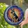 Detailed German Shepherd Crescent Moon Stained Glass Art - Celestial Nebula Tiffany Style Stained Glass Suncatcher - 2