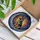 Detailed German Shepherd Crescent Moon Stained Glass Art - Celestial Nebula Tiffany Style Stained Glass Suncatcher - 3