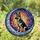 Detailed German Shepherd Crescent Moon Stained Glass Art - Celestial Nebula Tiffany Style Stained Glass Suncatcher - 1