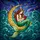 Mermaid Reading Book Crescent Moon - Iridescent Tail Tiffany Stained Glass Art Stained Glass Suncatcher - 5